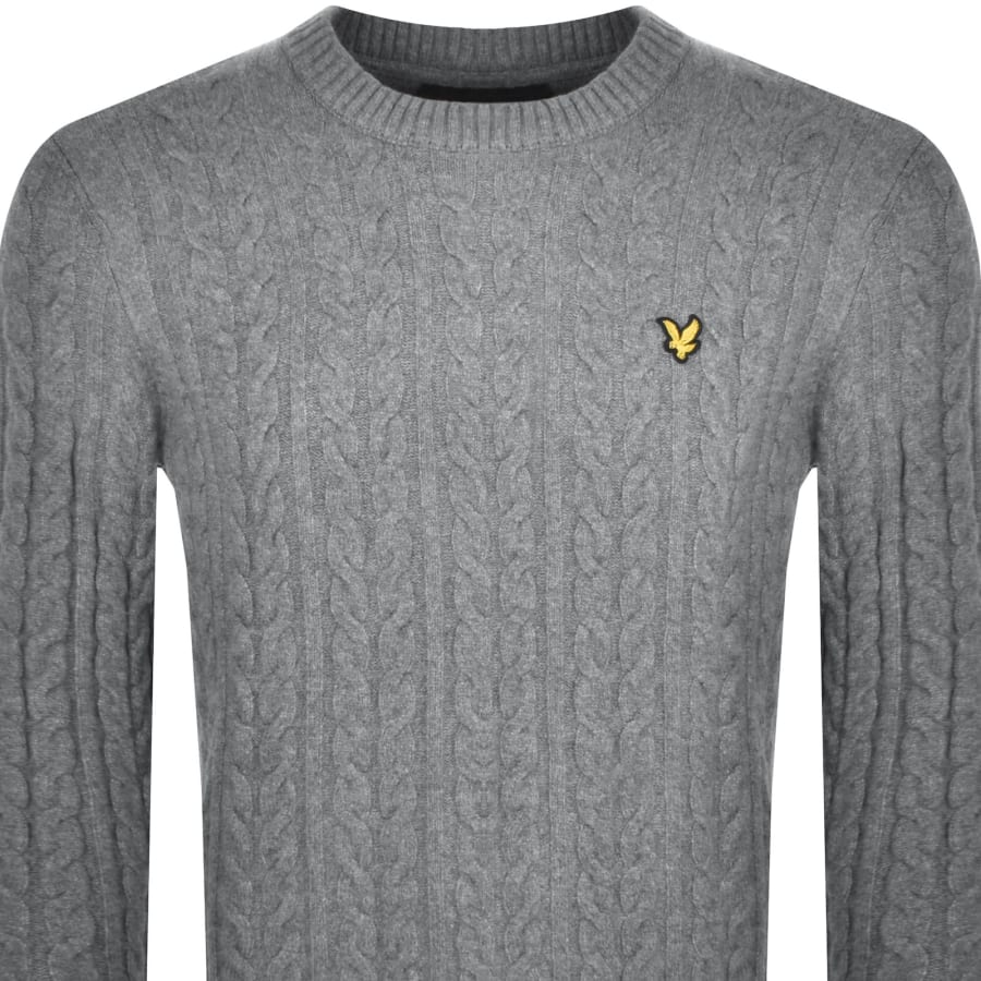 Mens lyle and scott cable knit jumper clearance